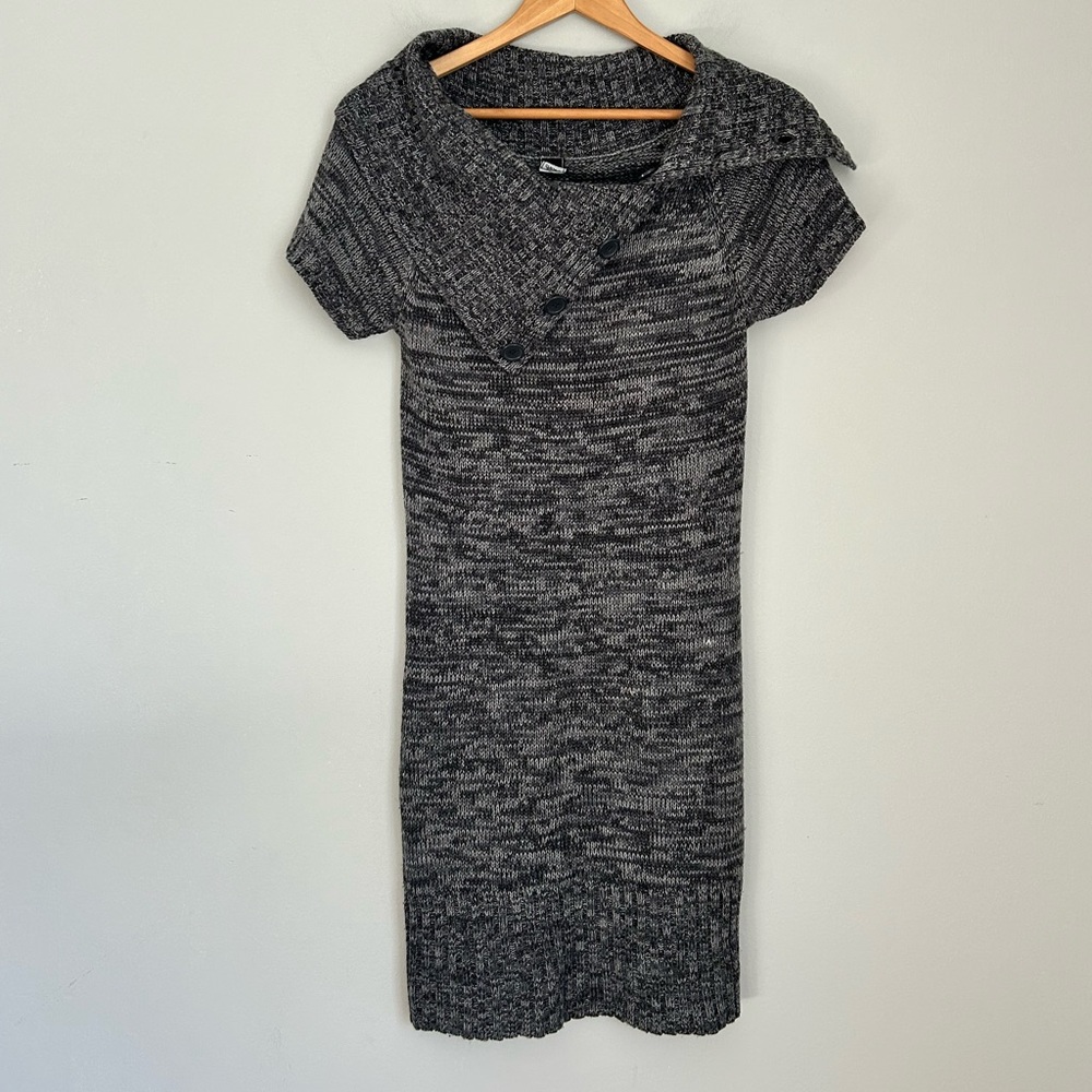 Chesley Gray Marled Knit Sweater Dress – Large